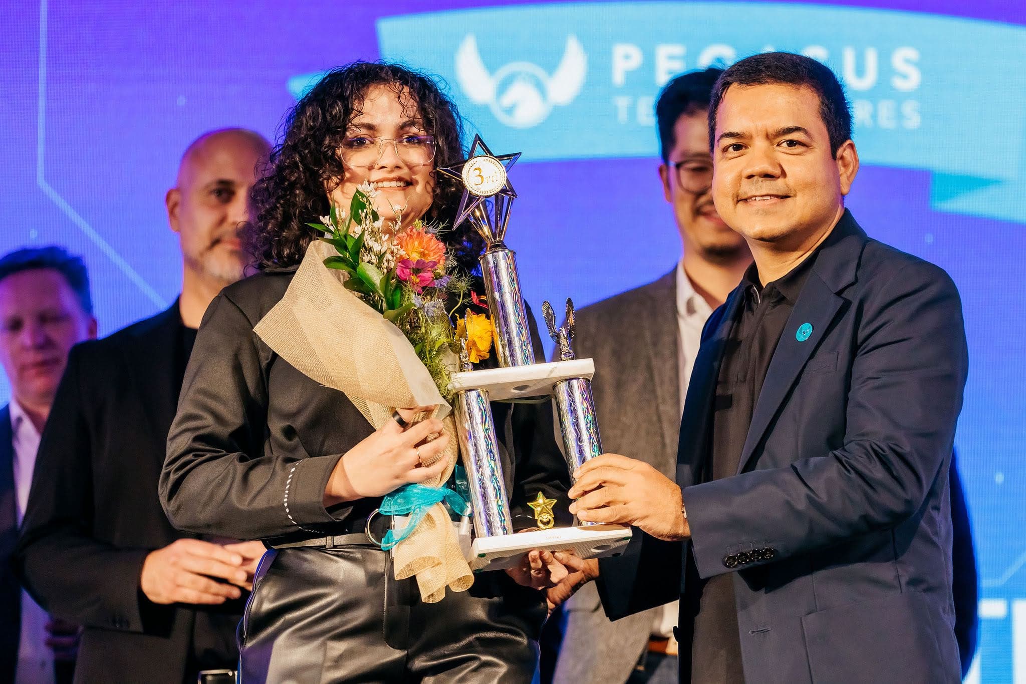 Sonia Kabra, co-founder of BuuPass, celebrates the company's historic Top 3 finish at the 2025 Startup World Cup Global Finale in San Francisco, the first African startup to reach the global Top 3